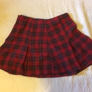 Red Plaid Skirt